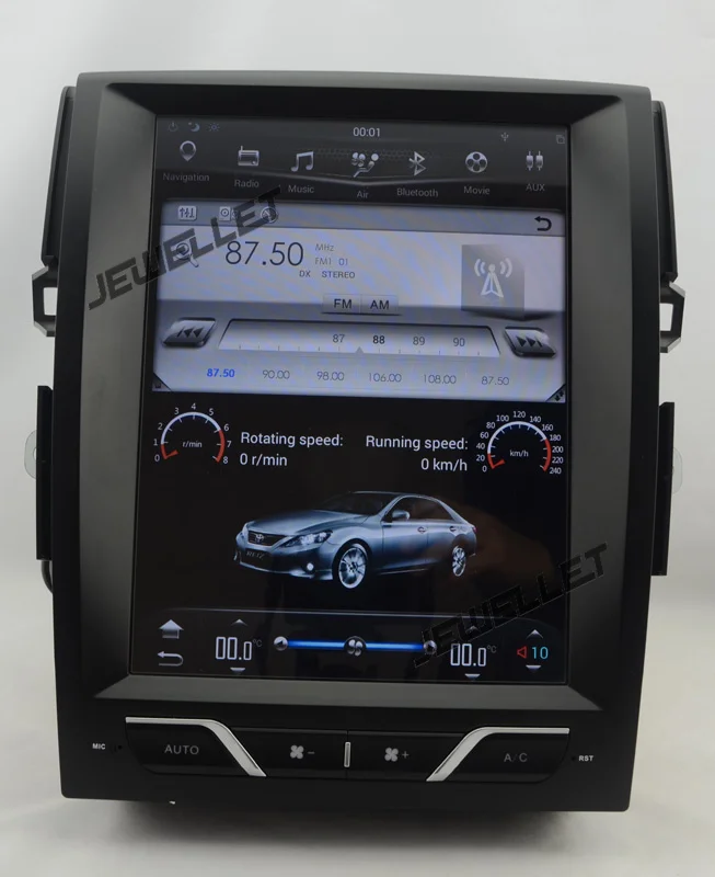 Best 12.1" tesla style vertical screen android 6.0 Quad core 32G Car GPS radio Navigation for Toyota Mark X 2010-2014 1