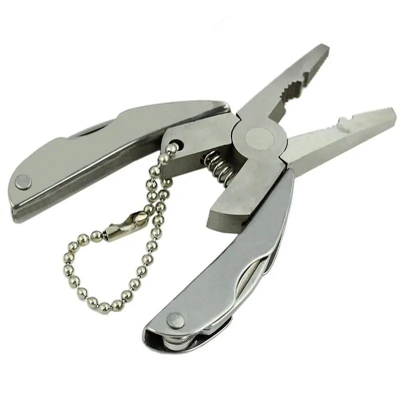 

Portable Multifunction Folding Plier Keychain Screwdriver Pocket EDC Tools Kits On Car