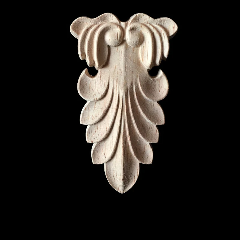 

Vintage Wood Carved Applique Wood Carving Decal Corner Appliques Frame Door Decorate Wall Doors Decorative Figurines Wooden