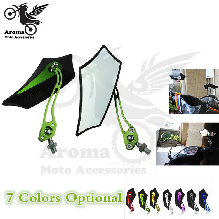 

free shipping motorcycle rearview mirror univeral Motocycle Accessories for yamaha motocross parts 7 colors optional Metal hot