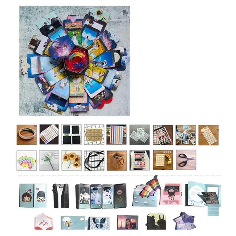 Индивидуальная Подарочная коробка для альбома креативная DIY фотографий взрывная