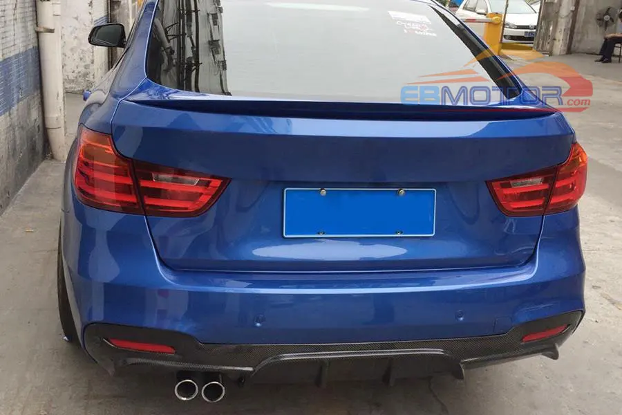 P style Rear Diffuser for BMW 3-Series F34 GT Hatchback Mtech Msport bumper 2013UP  B378F