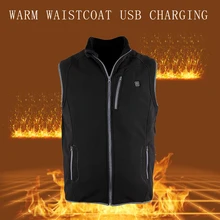 Светоотражающая велосипедная куртка 5 в жилет Зимний спортивный теплый Электрический жилет с зарядкой от USB можно ходить без рукавов