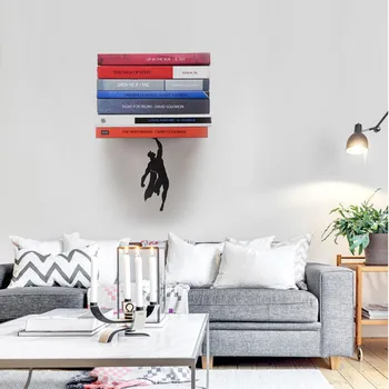 

Creative Superhero Superman Iron Art Living Room Wall Hangings Storage Rack Children Bedroom Wall Bookshelf Ornaments X2195