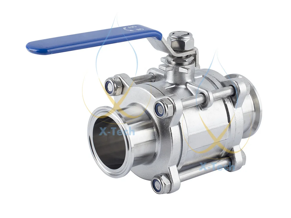 Tri clamp Ball Valve 1"(25mm) OD50.5mm Sanitary steel 304 in Pipe