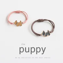 1 шт резиновая собака группа милые головной убор кольцо для волос небольшой свежий веревки, резинки для волос G0502