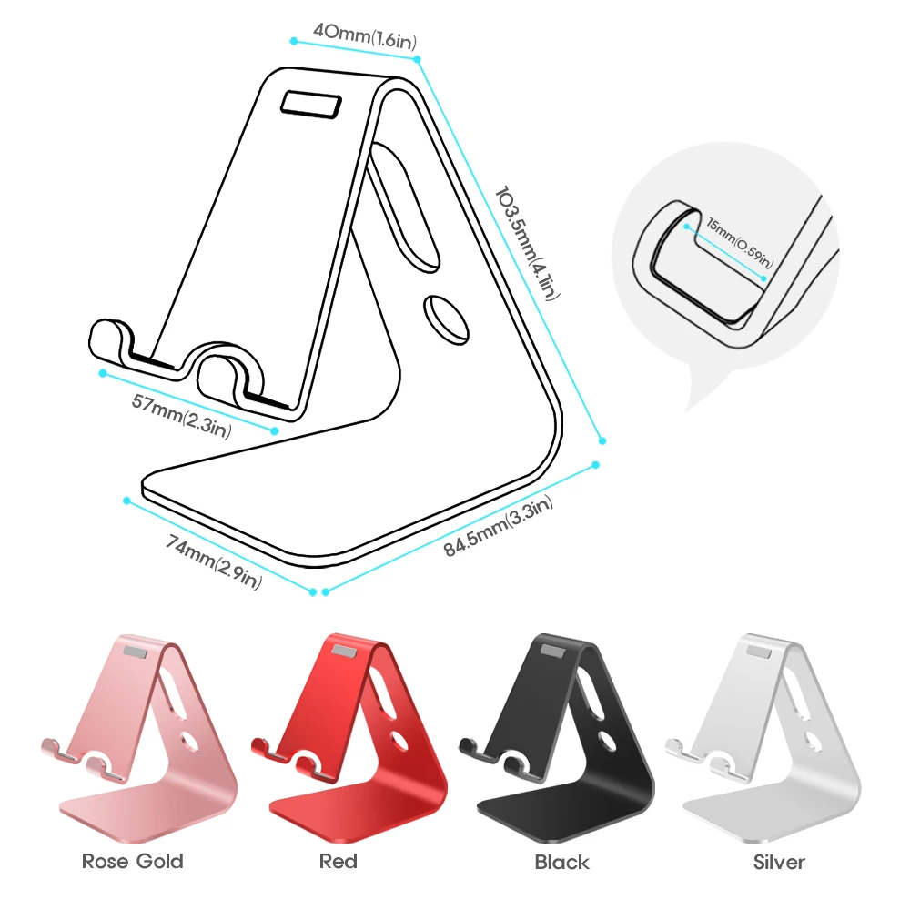 

Universal Metal Phone Stand Aluminium Alloy Stand Desk Holder For iPhone iPad Tablets Stand Mount 3.5 inch To 8 inch
