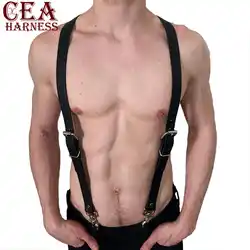 CEA. жгут для мужчин s жгут из искусственной кожи жгут панк Регулируемый средства ухода за кожей груди половина ремни подтяжки ремень костюмы