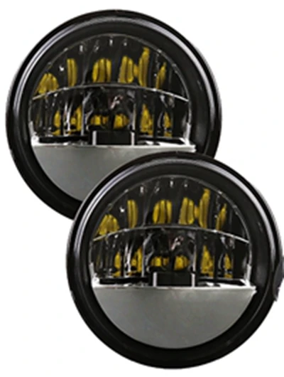Marlaa 7 дюймов светодиодный налобный фонарь 4,5, противотуманные фары ближнего света, точечный комплект, кольцо, мотоциклетный налобный фонарь для Touring Road King - Цвет: 1pair black 4.5inch
