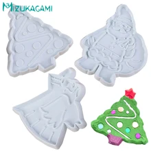 Рождественская серия 3 шт помадка торт печать резки шаблон пищевого качества пластиковые формы для печенья формы для торта кухонные инструменты для выпечки MS-00144