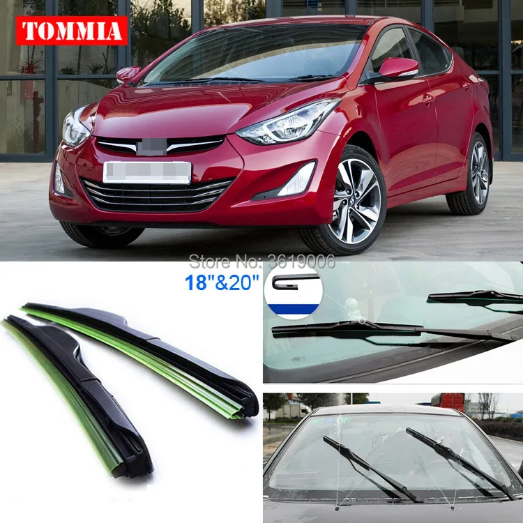 2pcs front soft rubber windscreen windshield wiper blades