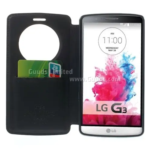 Roar Korea Noble Quick Circle Leather Flip Cover for LG G3 D850 D855 LS990 - Navy