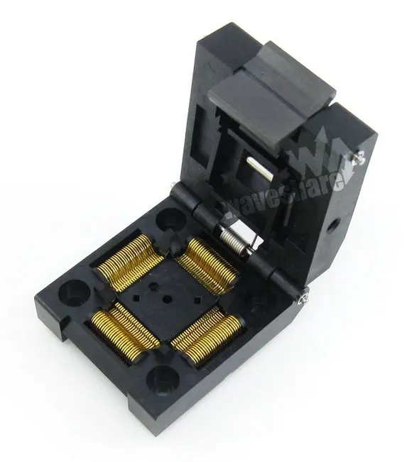 IC51-1004-809 QFP100 TQFP100 FQFP100 PQFP100 Yamaichi QFP IC Test Burn-in Socket Programming Adapter 0.5mm Pitch