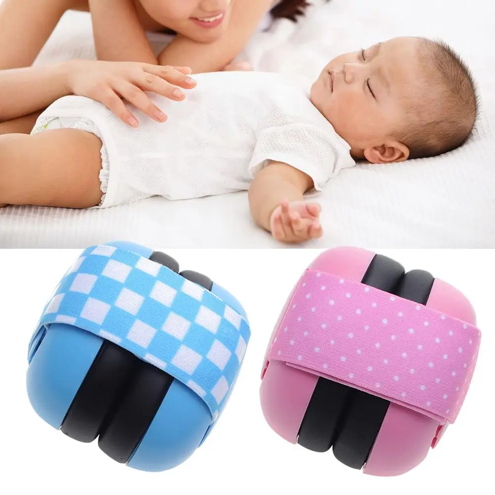 تخفيض الضوضاء سماعات ل الوليد الطفل عازلة للصوت Earmuff سماعة مع شريط مرن للأطفال الرضع