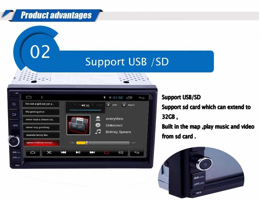 Discount Free Camera Android 7.1 2GB RAM 1024*600 Car GPS 2Din Radio Universal Car DVD Player Double Din Stereo GPS car radio 4G WIFI CAM 2