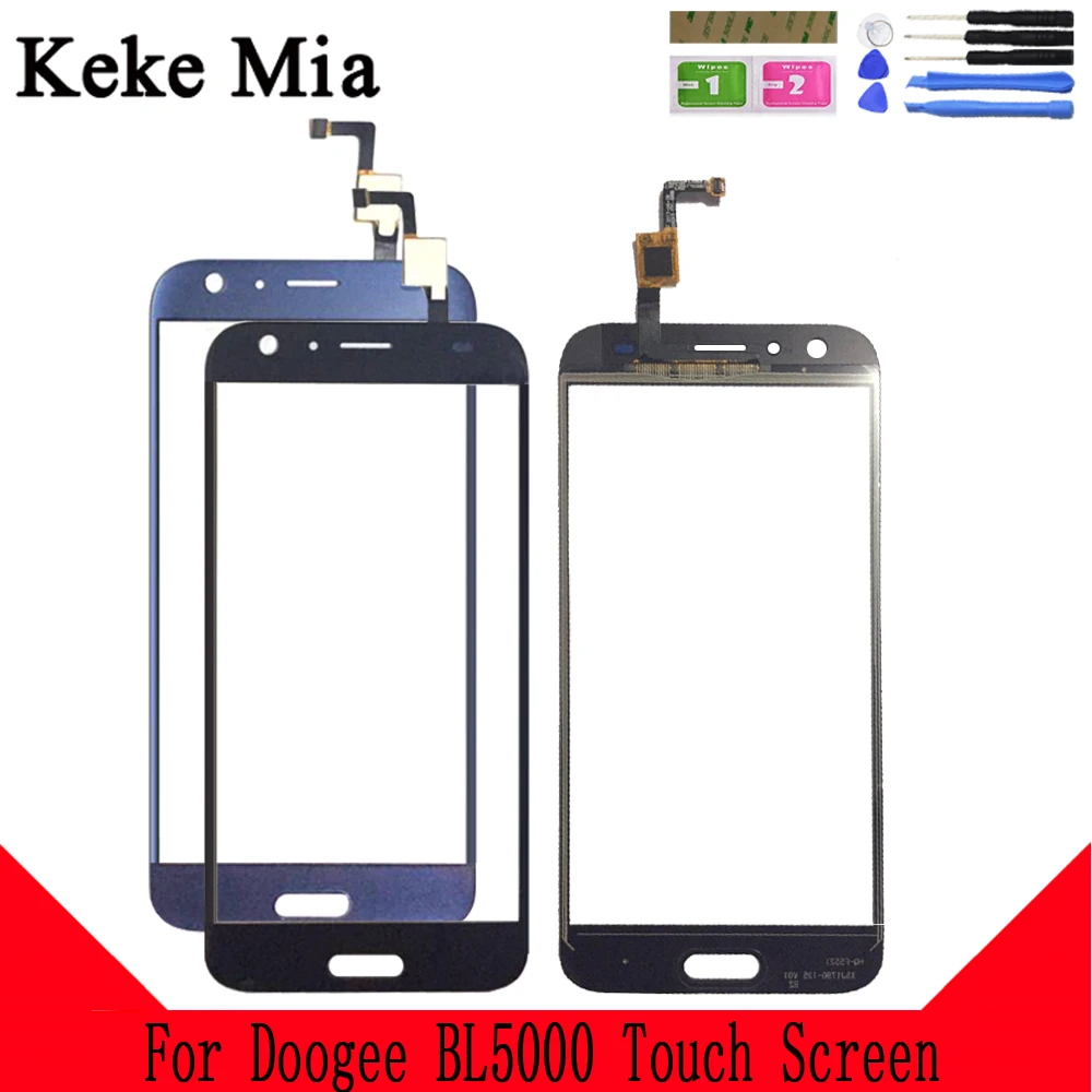 Keke Миа 5,5 дюймов Для Doogee bl5000 Сенсорная панель дигитайзер Переднее стекло Замена объектива Запчасти BL 5000 инструменты