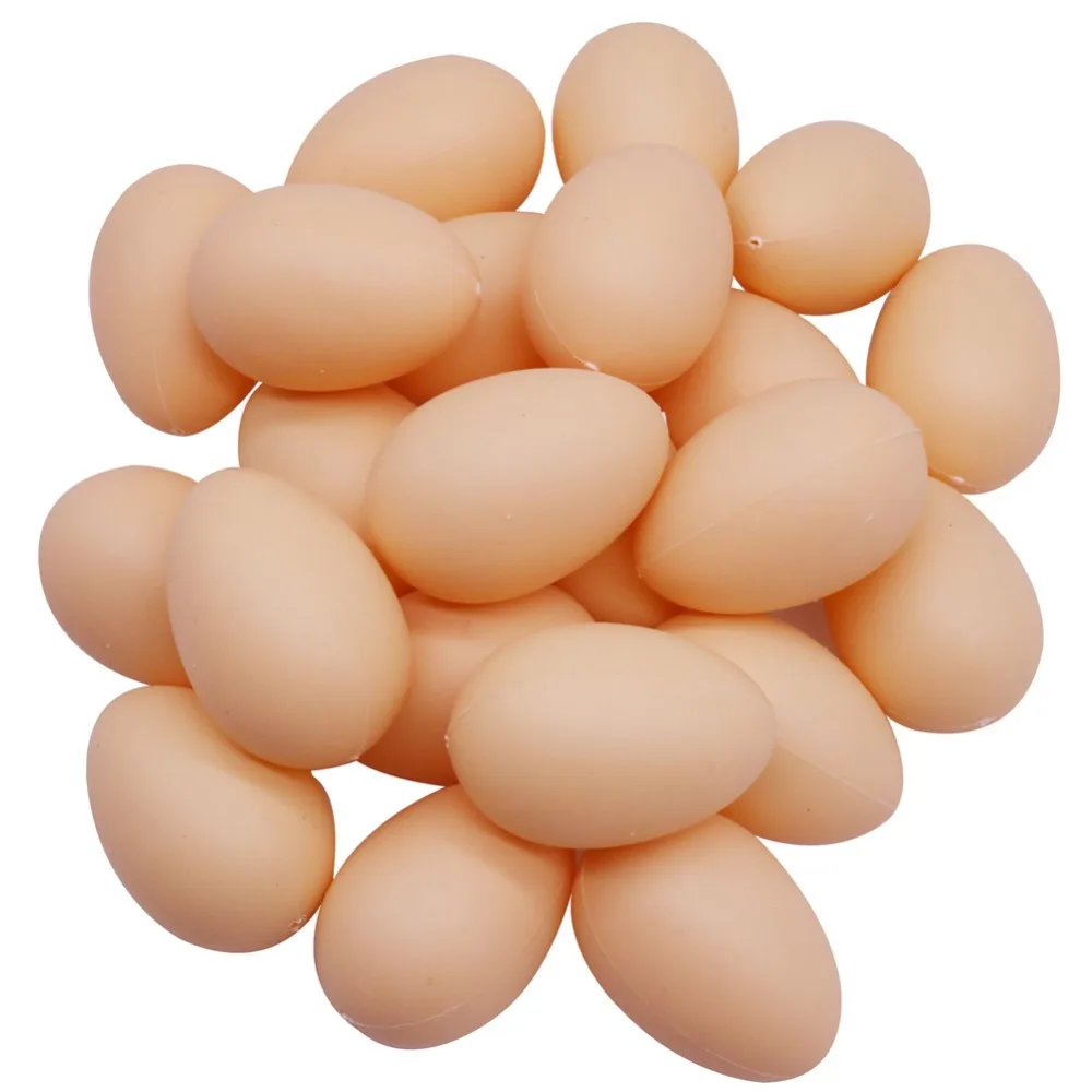 100 шт., Маленькие искусственные яйца 5*3,4 см, товары для сельскохозяйственных животных, клетки, аксессуары, руководство, куриное гнездо, яйцо, детские игрушки, материал для рисования