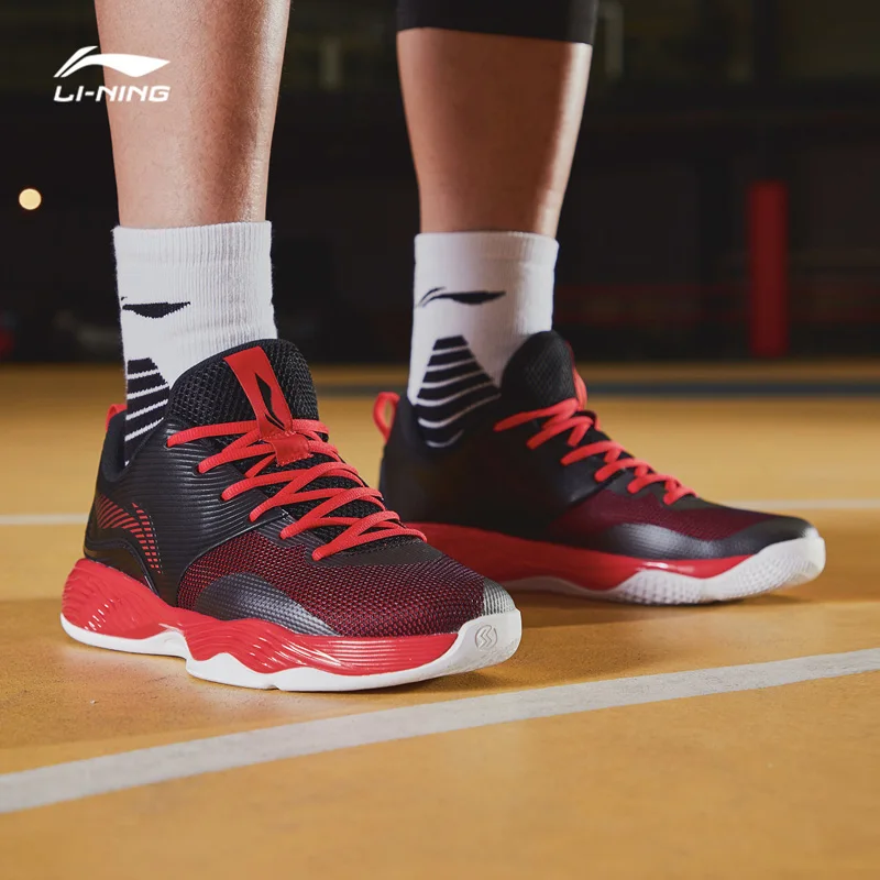 Клиренс) Li-Ning для мужчин SHADOW II на корте Баскетбольная обувь носимые средние вырезы подкладка Спортивная обувь Кроссовки ABPN019 XYL199