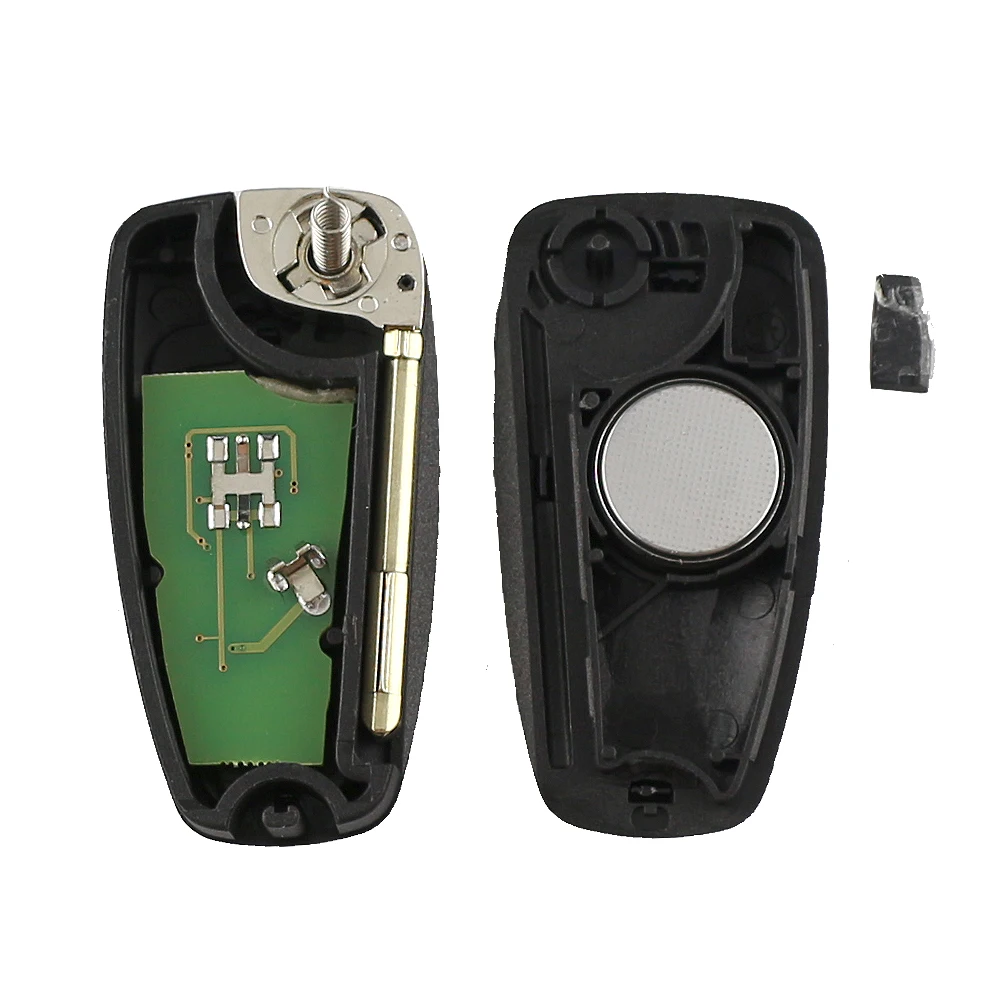 Chiave/Telecomando Per Ford Mondeo Messa A Fuoco 2 Mk1 Fiesta 2013 Fo21 Lama - 3 Pulsante Di Vibrazione Pieghevole 4d60 Transponder Chip Di 433mhz Ford -