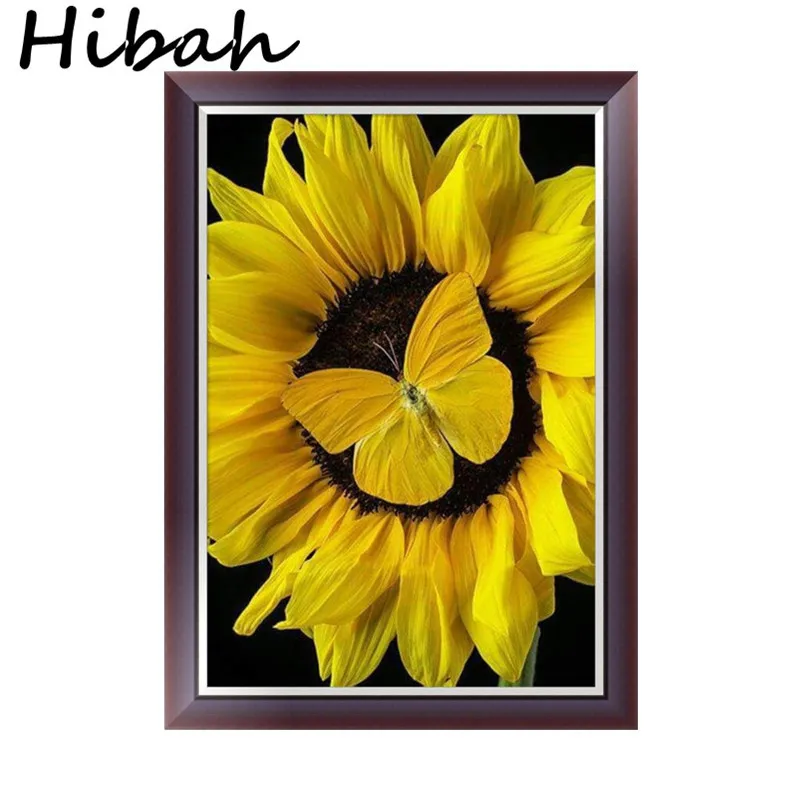 

Full 5D Diy Diamond Painting Sunflower Round Diamond Cross Stitch Home Decor Diamond Mosaic Painting All