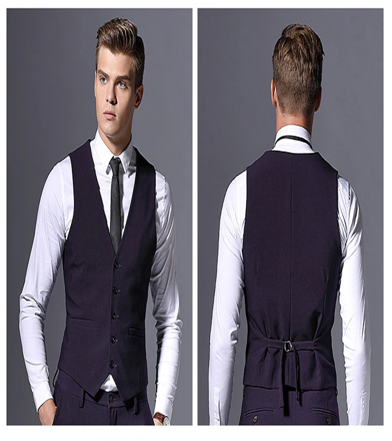 Business Suits Style Slim Fit for Men Custom Made Weeding Suit Party Prom Dress Suits Professional Fashion 3Pcs Single Breasted