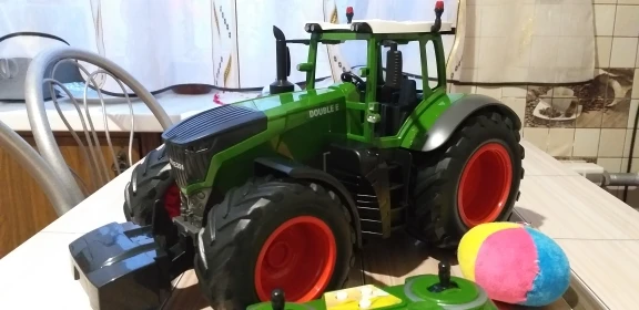 Р/У сельскохозяйственный трактор с дистанционным управлением прицеп самосвал/грабли 1:16 моделирование грузовик строительная техника игрушки