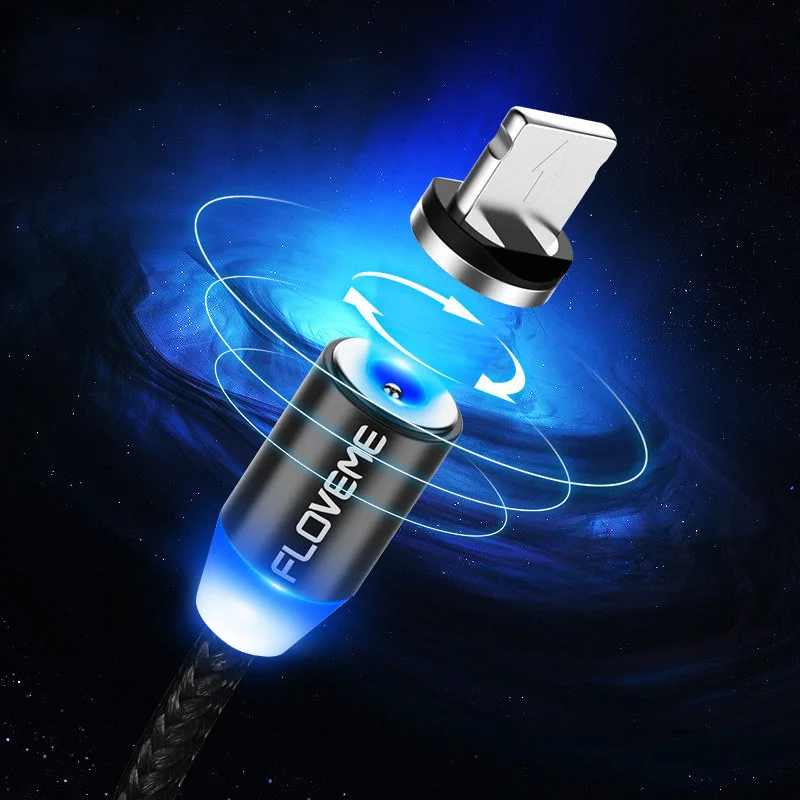 FDBRO المصغّر usb نوع C الإضاءة كابل 2A المغناطيسي كابل الشاحن سريع شحن تهمة USBC/نوع-C سلك ل فون سامسونج كابل