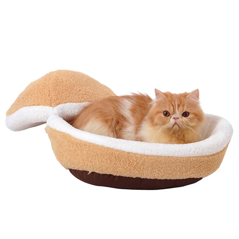  1pc Soft Cat Bed Dog House Hamburger Bed Sleeping Bag Disassemblability Windproof Pet Puppy Nest Mu