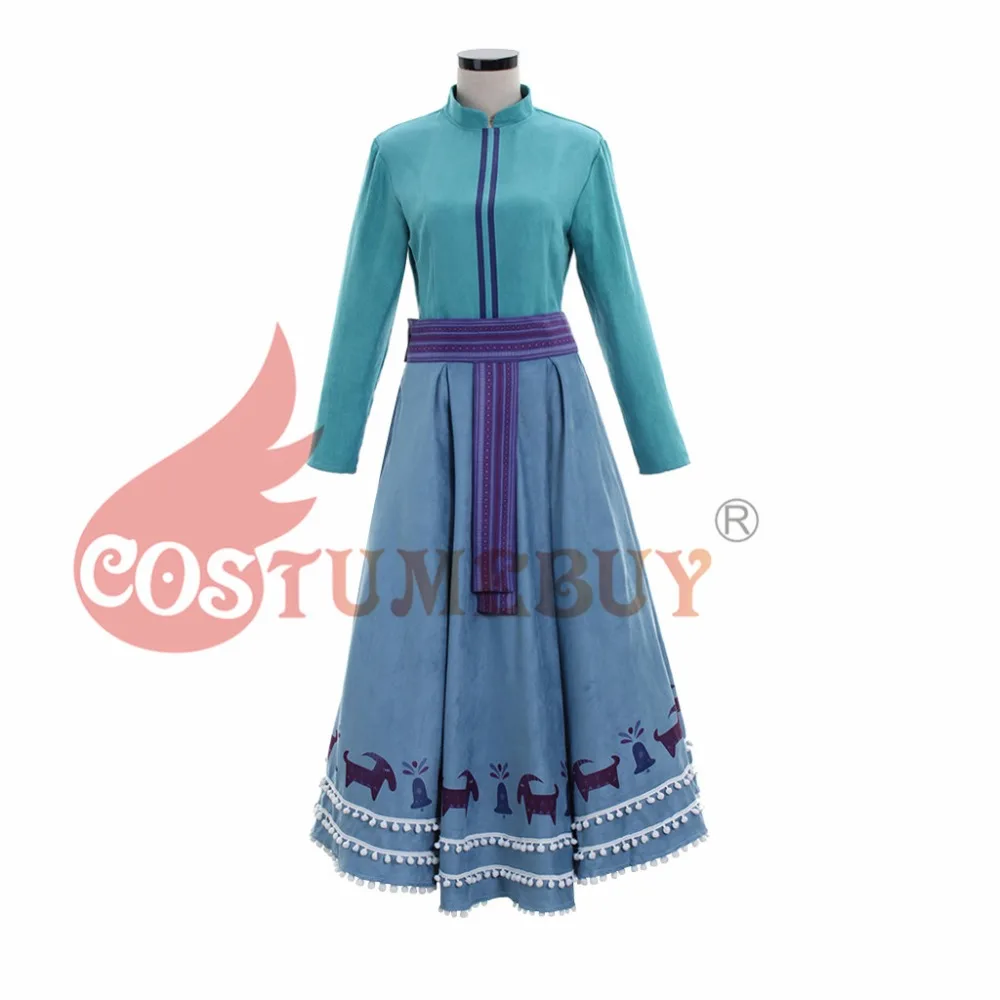 Costumebuy Олаф Приключения Принцесса Анна платье Снежная королева Эльза Косплей для взрослых женщин девушка костюм Хэллоуин карнавальный костюм