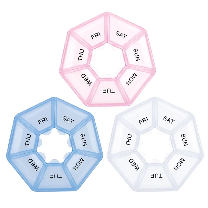 

7 Days Pill Splitters Weekly Pill Medicine Box Holder Container
