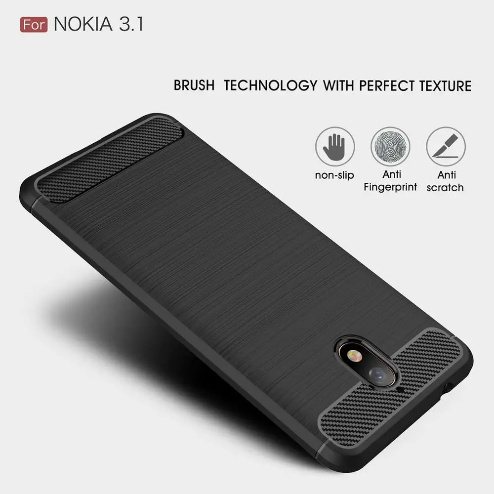 Чехол для Nokia 4 2 6 3 1 5 7 8 X71 X5 X6 X7 Plus 2018 противоударный чехол из углеродного волокна