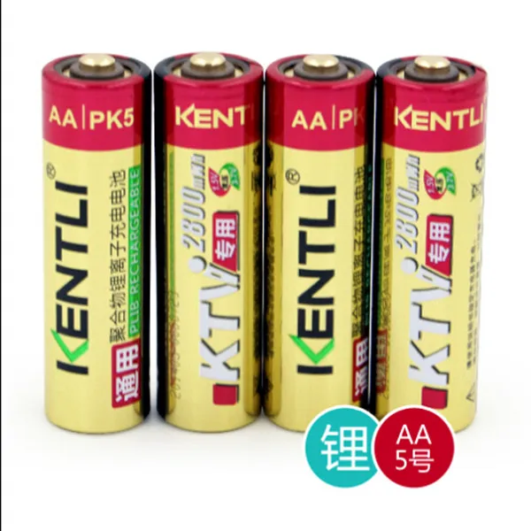 Мощный и Лучший 4 шт. KENTLI 1 5 V AA PK5 2800mWh литий ионные аккумуляторы аккумулятор + слота