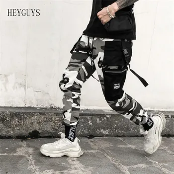 

NAGRI Color Camo Cargo Pants 2020 New Mens Fashion Baggy Tactical Trouser Hip Hop Casual Cotton Multi Pockets Pants Streetwear