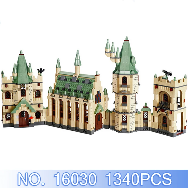 

Lepin 16030 1340Pcs Movie Harri Figures Potter Hogwarts Castle Model Building Blocks Bricks Set Compatible With Legoing 4842 Toy