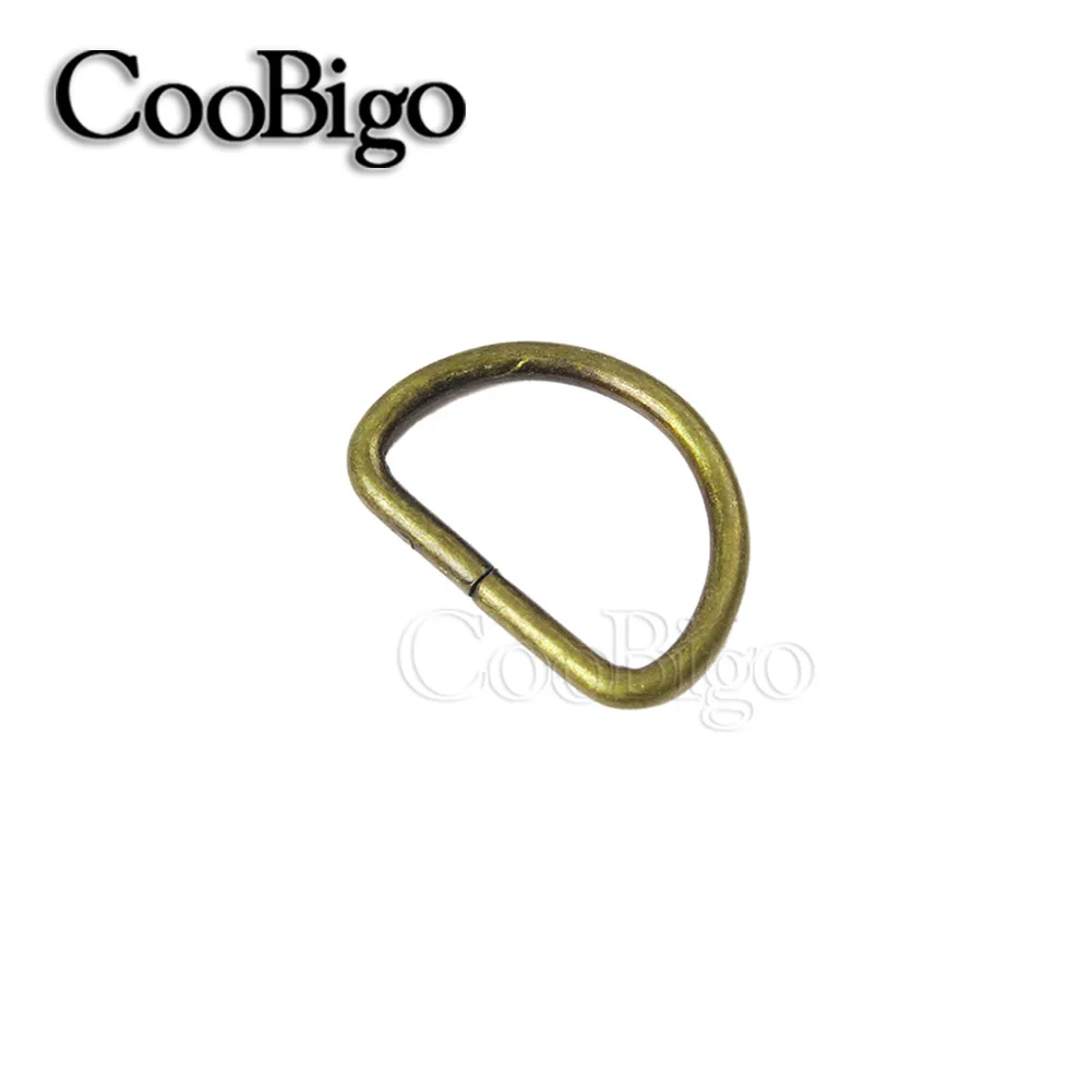 

50pcs Pack 5/8" NonWelded Dee Ring D-Ring Shape Strap Dog Cat Collar Outdoor Backpack Bags Part Garment Accessories 16mm Webbing