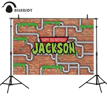 

Allenjoy photography backdrops brick classic tube children birthday cartoon celebration decoration party background photocall
