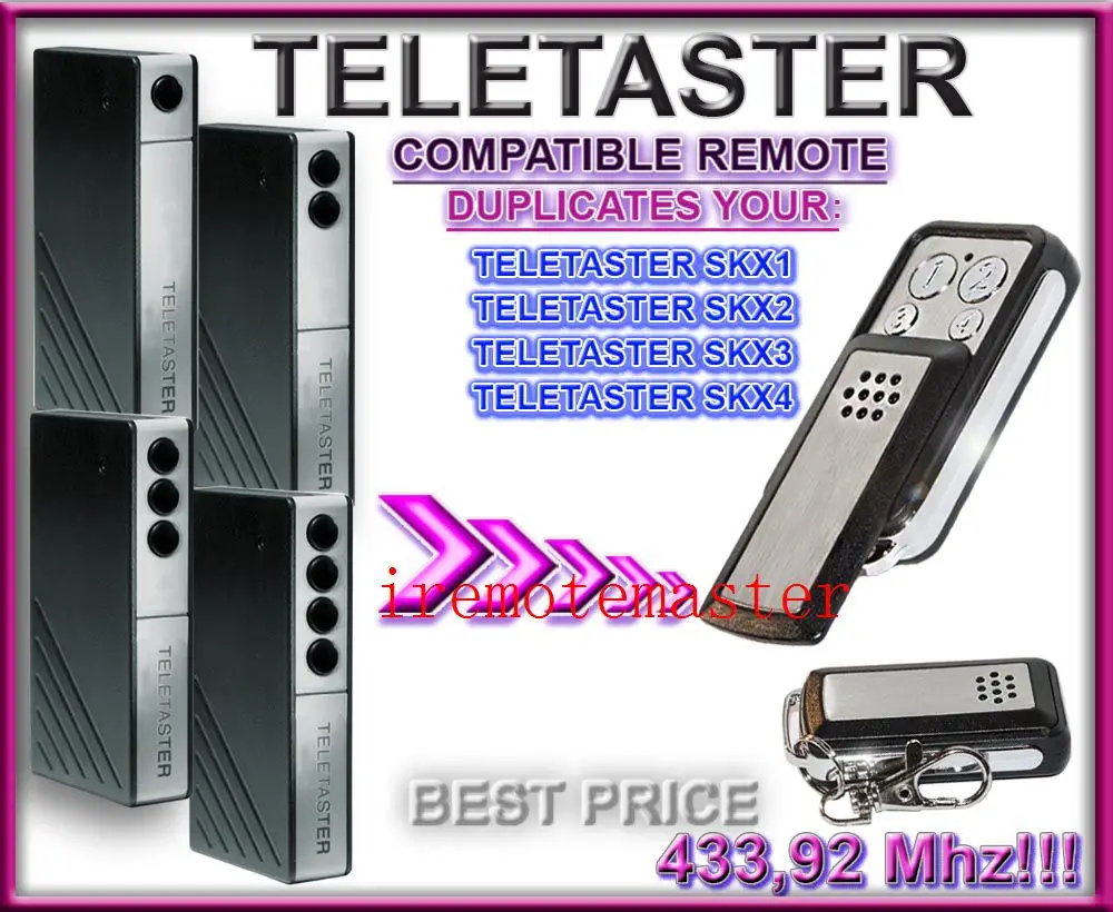 

Teletaster transmitter SKX1, SKX2, SKX3, SKX4 433,92MHZ replacement remote free shipping