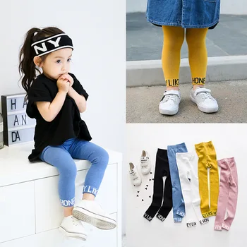 

Children Leggings For Girls Wholesale Render Pants With Letters Ninety Trousers Pantyhose Girls Leggings
