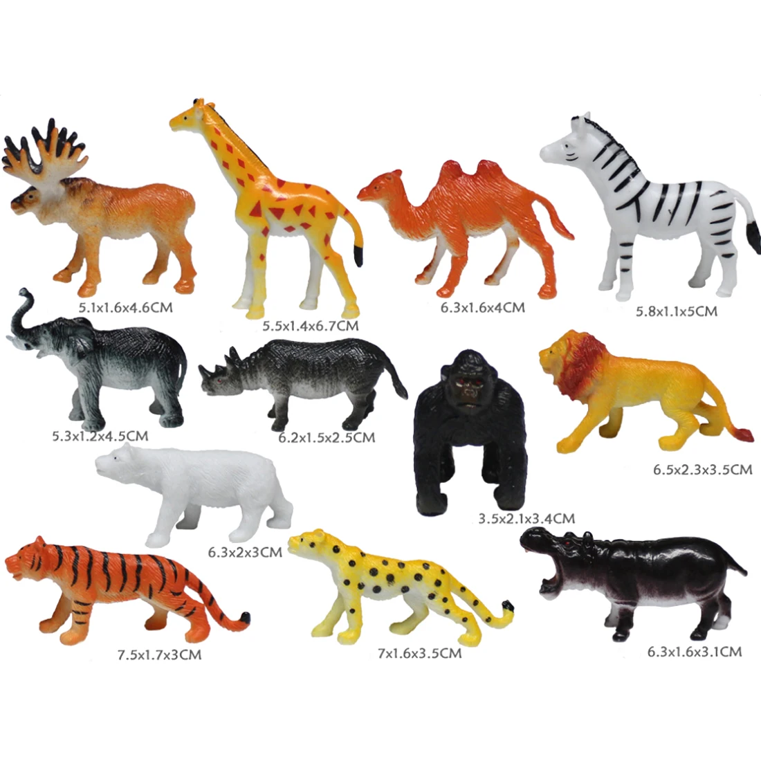 12 шт. вечерние модели для изучения диких животных, обучающие игрушки для детей, Обучающие Развивающие