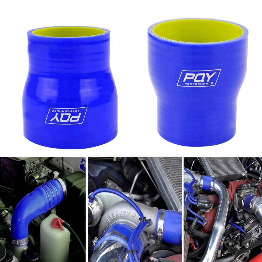 PQY Blue&ampyellow 2&quot 2.5&quot 51mm 64mm Silicone Hose Straight Reducer Joiner Coupling SH02025 QY|Шланги и зажимы| |