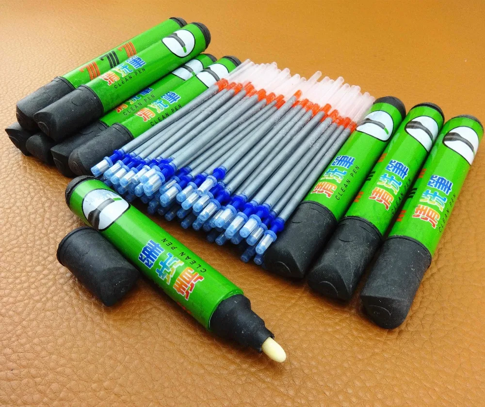

110pcs Leather Craft Silver Marking Pen & Cleaning Clean Pen Tool Kit Set - Sewing Stitching Carving Stamping Knife Cutter Punch