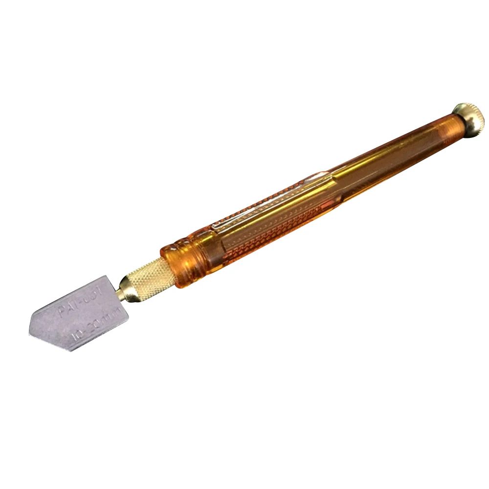 Single Diamond Cutter Glass Cutting Diamond Glass Cutter Antislip Metal Handle Steel Blade Oil