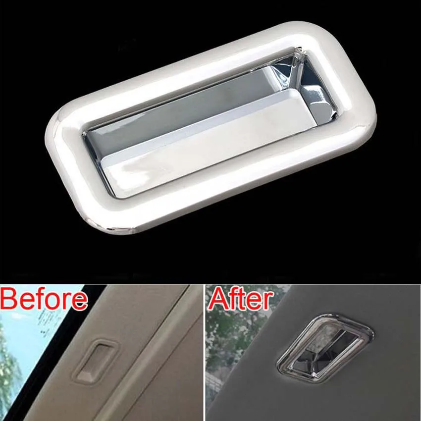 YAQUICKA Chrome ABS Car Interior Sunroof Top Handle Cover Frame Trim