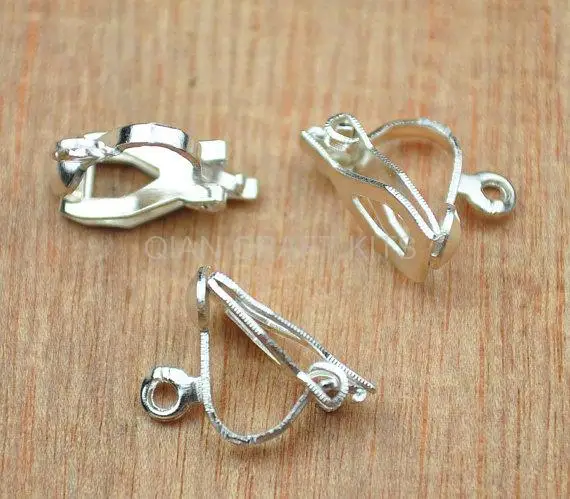300 Pcs Pick Silver Clip On Earrings Plated Earring 300 Pcs Pick Silver Clip On Earrings Plated Earring Findings Standard Easy Open Loop D15 In Jewelry Packaging Display From