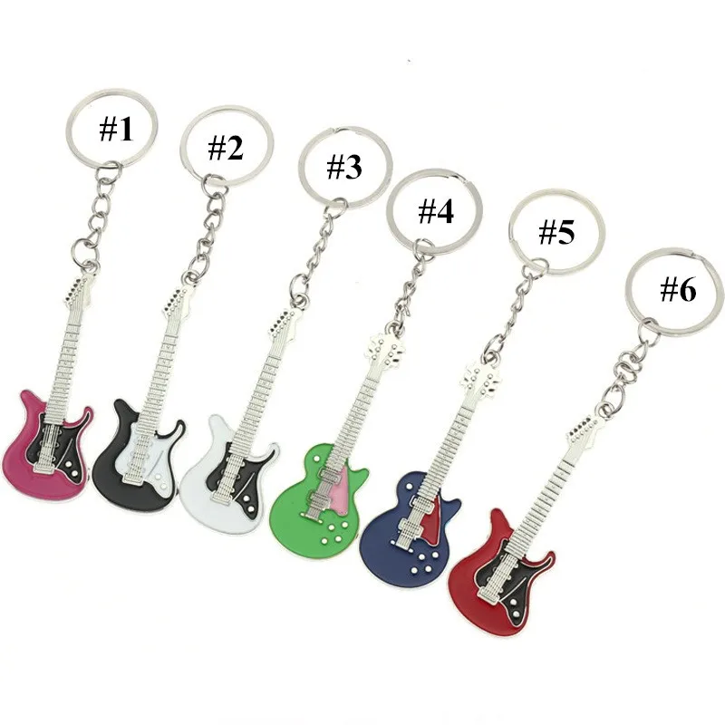 

Guitar key chain small gift given more color choice for metal factory custom direct selling wholesale accessories 30pcs