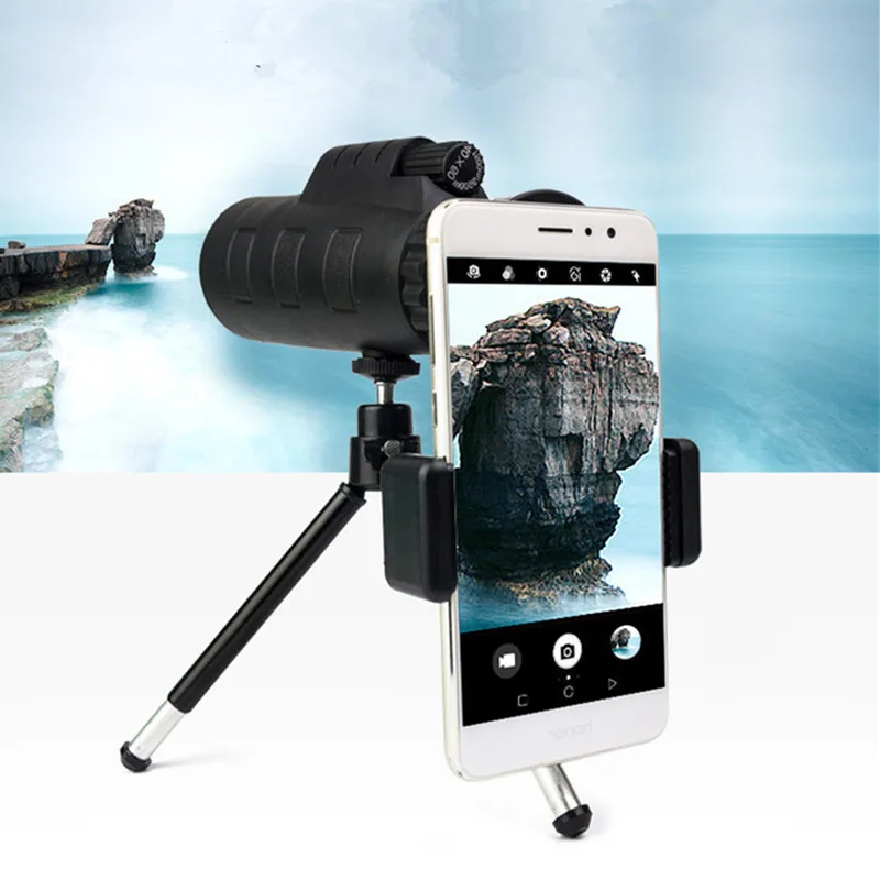 Infrared Night Vision Telescope Digital Powerful Monocular 40X60 Zoom Monocular Telescope for Smartphone With Tripod