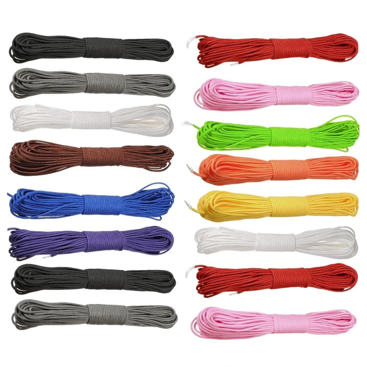 

Hot Sale 100FT 550lb Nylon Paracord Parachute Cord String Rope for Camping Hiking Survival High Quality For Outerdoor Sports