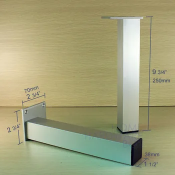 

aluminum table leg furniture cabinet stand feet metal 25cm height 4 pc