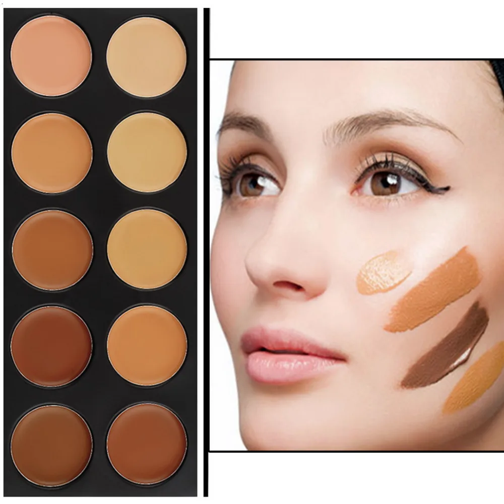 

1Set 10 Color makeup Concealer Palette Camouflage Matte Facial primer Makeup Cosmetic foundation base make up Worldwide