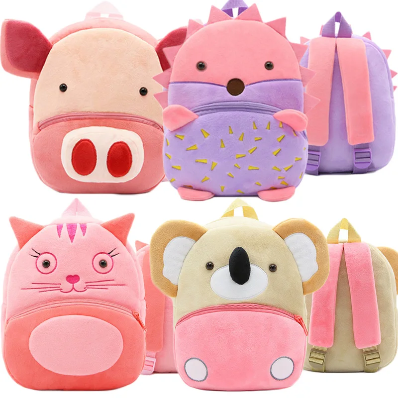 

Hot 3D Cartoon Animal Plush Children Backpacks kindergarten Schoolbag Kids Backpack School Bags Girls Boys Cute Backpacks